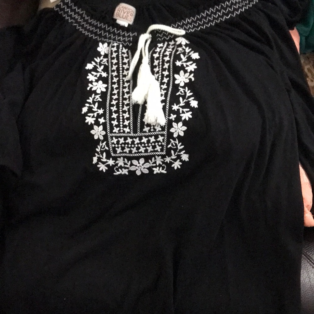 Peasant  blouse cayon River blues